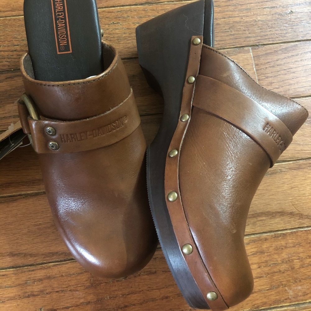 🔥 Harley Davidson 🔥 leather clogs